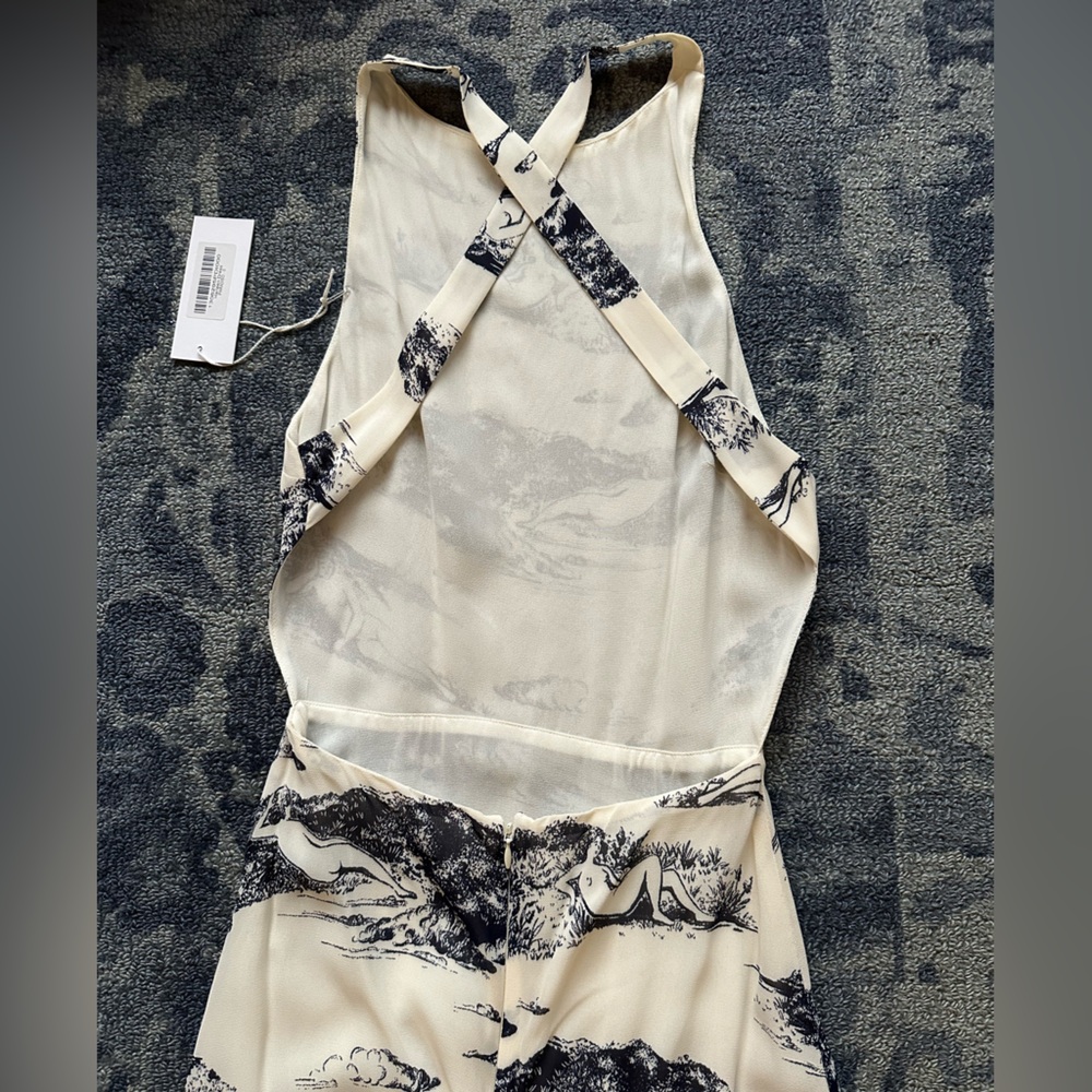 Reformation Navy and Cream Women's Dress, size 0. NWT - Picture 4 of 7